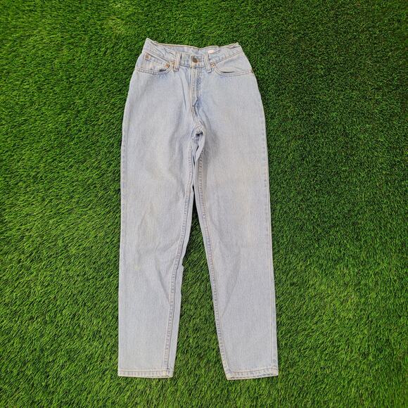 Vintage LEVIS Mom Jeans Womens 00/0 24x29 Faded Lightwashed - Picture 1 of 16